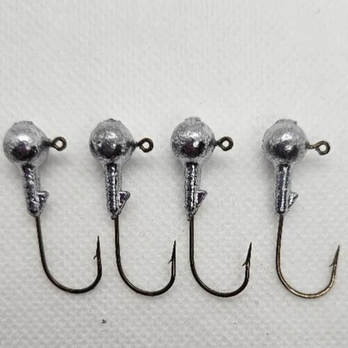 100 pcs 1/16 oz Round with Barb Jig Eagle Claw Black