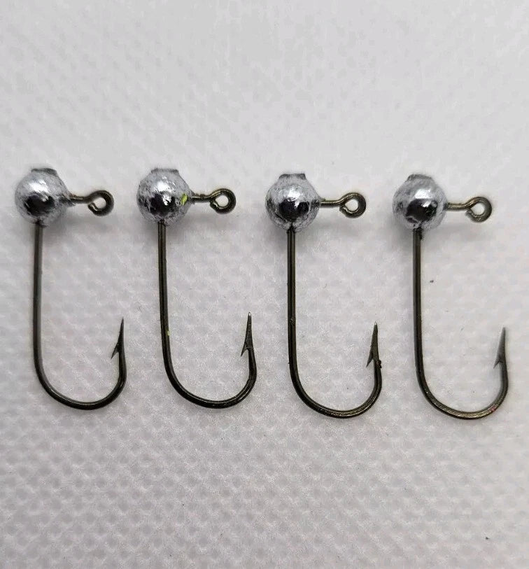 100 pcs 1/16 oz Ball Head Jig Eagle Claw Black