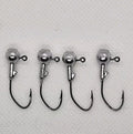 100 pcs 1/16 oz Round with Barb Jig Eagle Claw Black Platinum