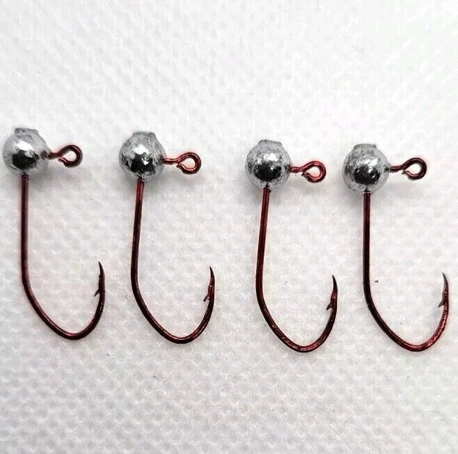 100 pcs 1/16 oz Ball Head Jig Eagle Claw Lil Nasty